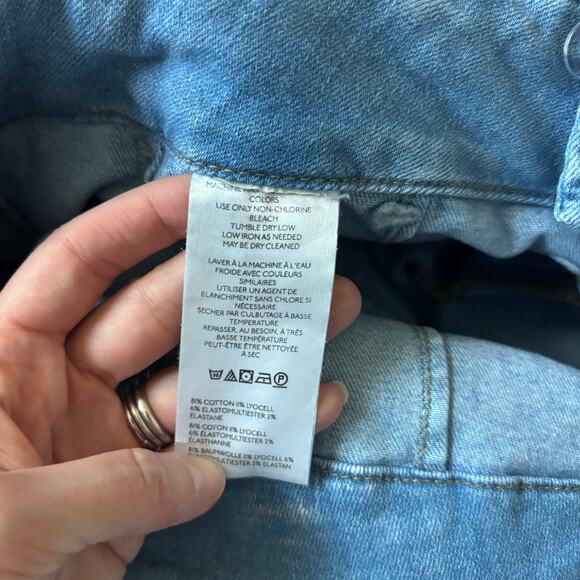 Anthropologie Maeve The Colette Crop High-Rise Wide-Leg Jeans Blue Sz 28P - Picture 8 of 11